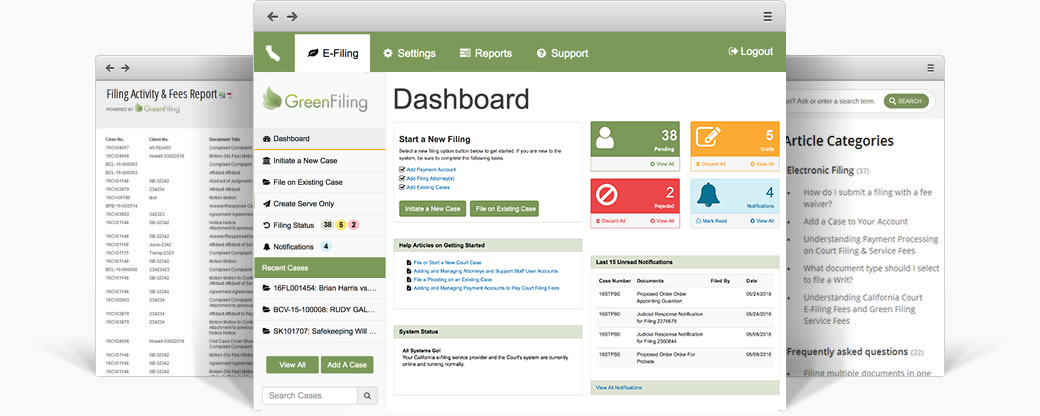 Green Filing Single Screen E-Filing for Alameda Civil Courts