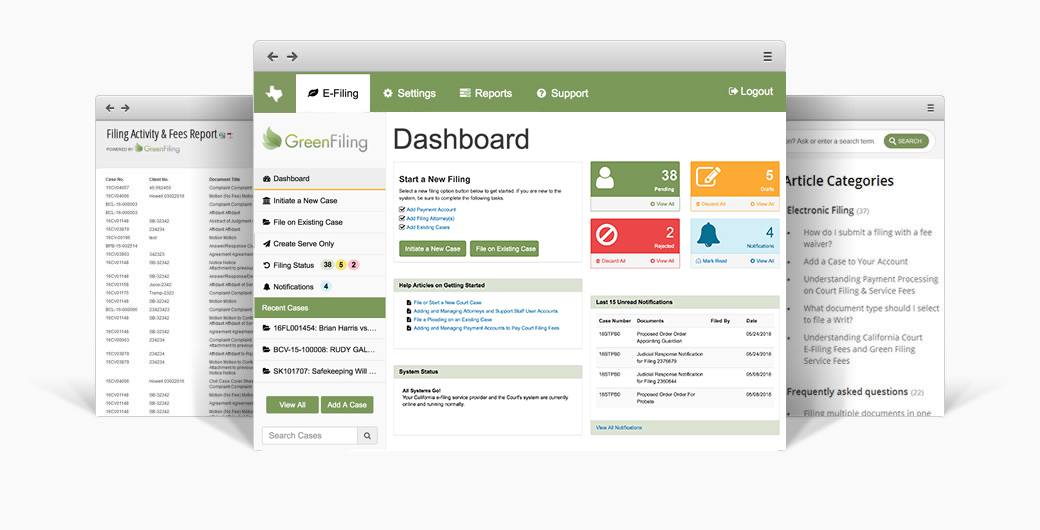 Green Filing Single Screen E-Filing for Texas